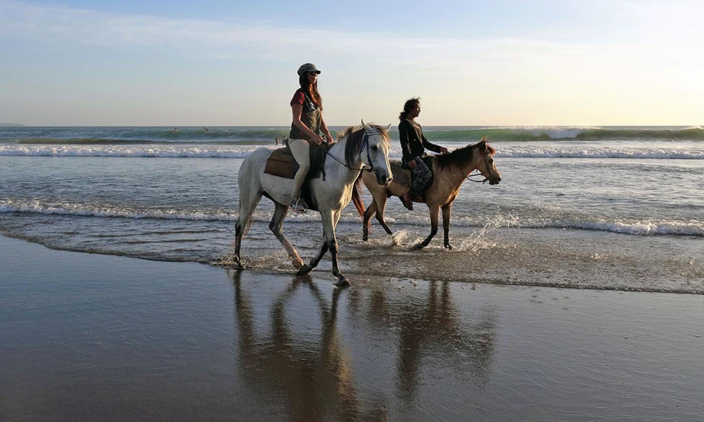 Horseback riding on Crescent Beach