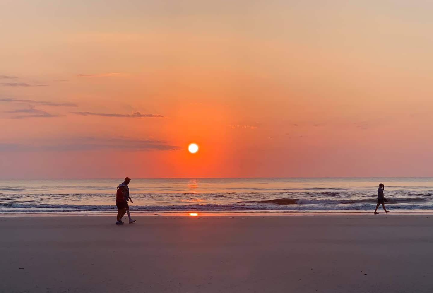 Sunrise walk on Crescent Beach
